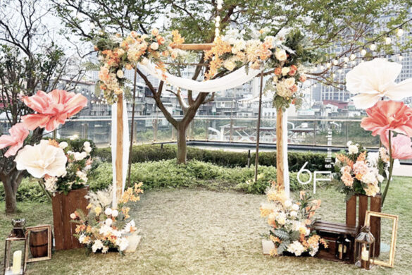 6Fwedding-君品-橘粉花拱-芙莉嘉