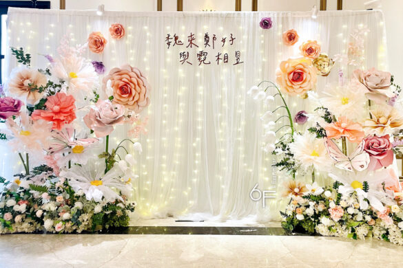 6Fwedding-皇家薇庭-紗燈大型藝術花