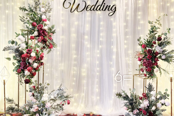 6Fwedding-紗燈紅花柱