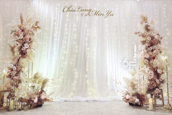 6Fwedding-紗燈蘆葦柱